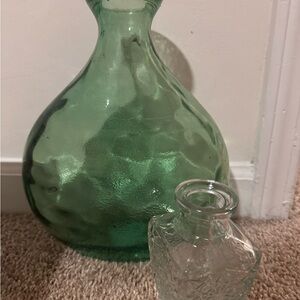 Elegant Green Glass Vase